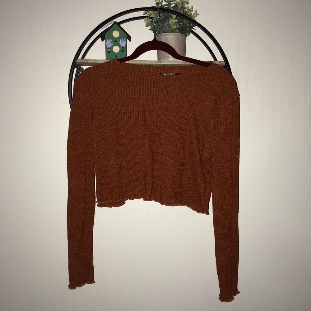 rust orange crop top